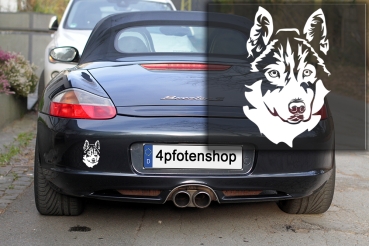 Autoaufkleber "Siberian Husky" Kopf