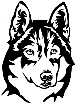 Autoaufkleber "Siberian Husky" Kopf