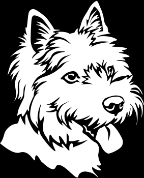 Autoaufkleber "West Highland Terrier" Kopf
