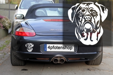 Autoaufkleber "Bordeauxdogge" Kopf