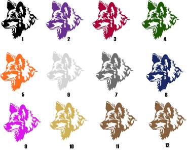 Autoaufkleber "Spitz (Mittelspitz)" Kopf