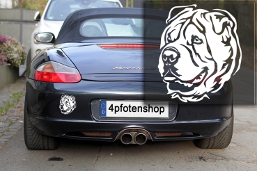 Autoaufkleber "Shar-Pei" Kopf