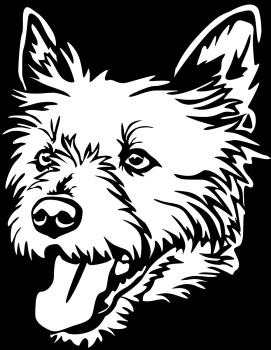 Autoaufkleber "Norwich Terrier" Kopf