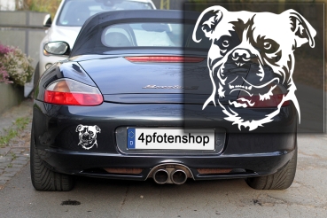 Autoaufkleber "American Bulldog" Kopf