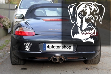 Autoaufkleber "Boxer" Kopf