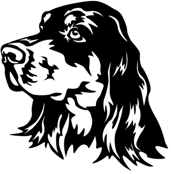 Autoaufkleber "Gordon Setter" Kopf