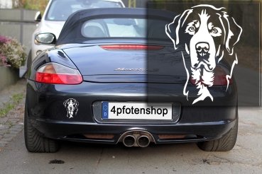 Autoaufkleber "Großer Schweizer Sennenhund" Kopf