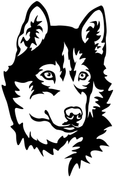 Autoaufkleber "Siberian Husky" Kopf