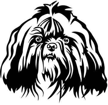 Autoaufkleber "Shih-Tzu" Kopf