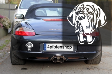 Autoaufkleber "Mastino Napoletano" Kopf