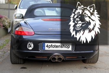 Autoaufkleber "Wolfsspitz" Kopf