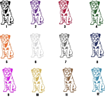 Preview: Autoaufkleber "Border Terrier" Kontur