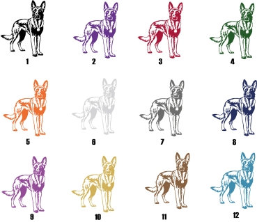 Autoaufkleber "Malinois" Kontur