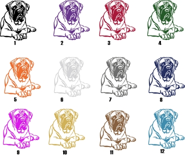 Autoaufkleber "Bullmastiff" Kontur