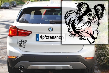 Autoaufkleber "Papillon" Kontur