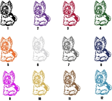 Autoaufkleber "Cairn Terrier" Kontur