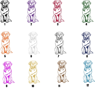 Preview: Autoaufkleber "Golden Retriever" Kontur