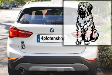 Autoaufkleber "Briard" Kontur