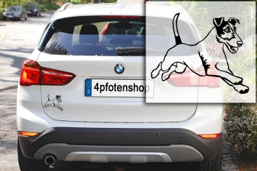 Preview: Autoaufkleber "Foxterrier (Glatthaar)" Kontur