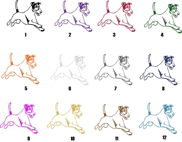 Preview: Autoaufkleber "Foxterrier (Glatthaar)" Kontur