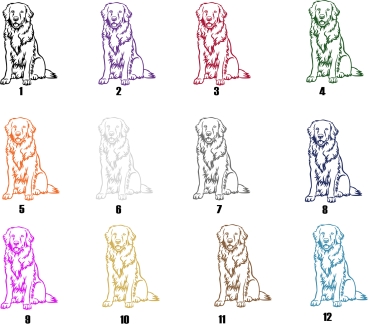 Preview: Autoaufkleber "Hovawart" Kontur