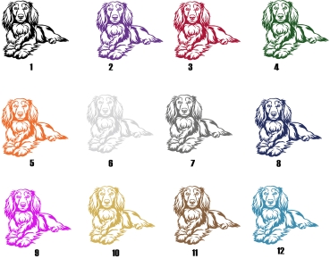 Preview: Autoaufkleber "Dackel (Langhaar)" Kontur