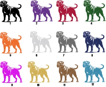 Preview: Autoaufkleber "Bullmastiff" Kontur