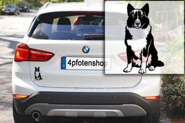 Preview: Autoaufkleber "Karelischer Bärenhund" Kontur