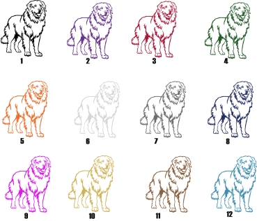 Preview: Autoaufkleber "Maremmano" Kontur