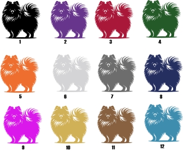 Autoaufkleber "Zwergspitz (Pomeranian)" Kontur