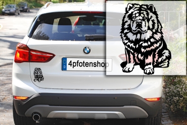 Preview: Autoaufkleber "Chow Chow" Kontur