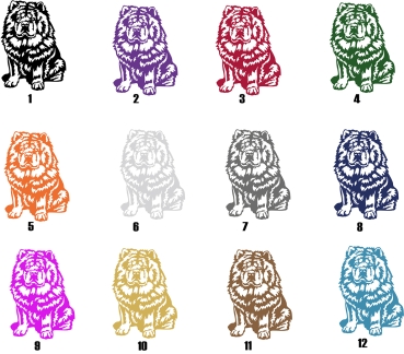 Preview: Autoaufkleber "Chow Chow" Kontur