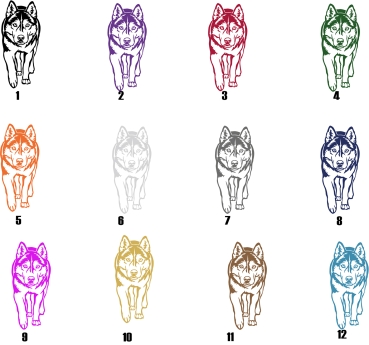 Preview: Autoaufkleber "Siberian Husky" Kontur