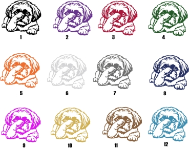 Preview: Autoaufkleber "Shih-Tzu" Kontur