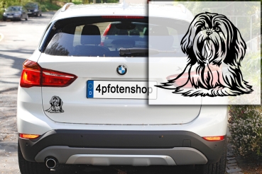 Preview: Autoaufkleber "Lhasa Apso" Kontur