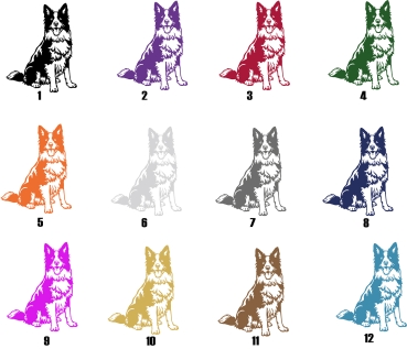 Preview: Autoaufkleber "Border Collie" Kontur