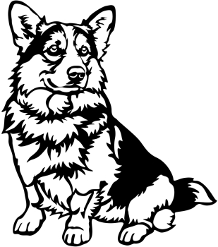 Aufkleber Welsh Corgi