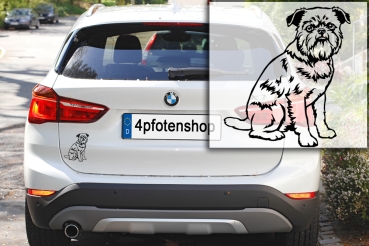 Preview: Autoaufkleber "Brüsseler Griffon" Kontur