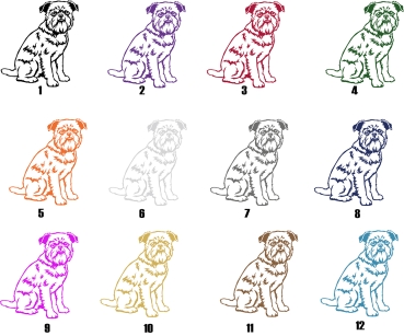 Preview: Autoaufkleber "Brüsseler Griffon" Kontur