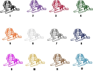 Preview: Autoaufkleber "King Charles Spaniel" Kontur