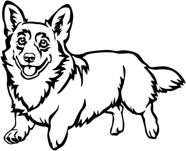 Aufkleber Welsh Corgi