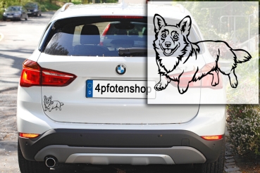 Preview: Autoaufkleber "Welsh Corgi" Kontur