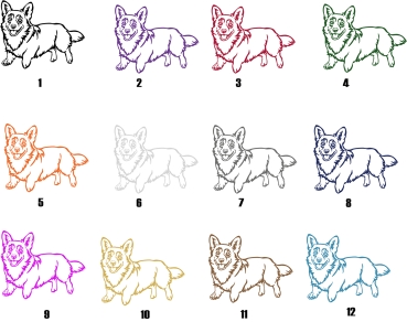 Preview: Autoaufkleber "Welsh Corgi" Kontur