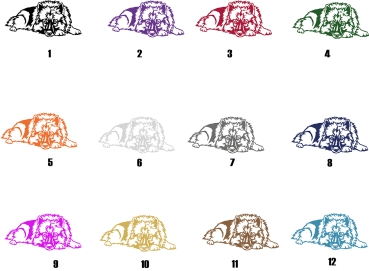 Preview: Autoaufkleber "Wolfsspitz" Kontur