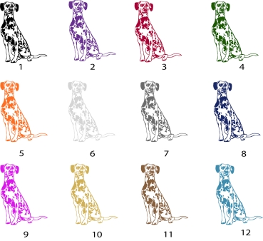 Autoaufkleber "Dalmatiner" Kontur