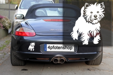 Autoaufkleber "West Highland Terrier" Kontur