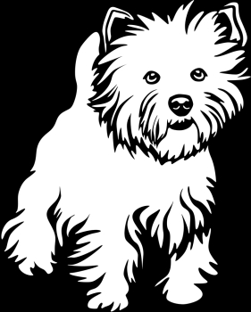 Autoaufkleber "West Highland Terrier" Kontur