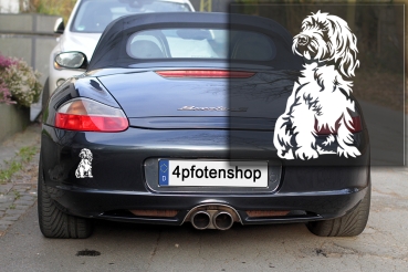 Autoaufkleber "Cockerpoo" Kontur