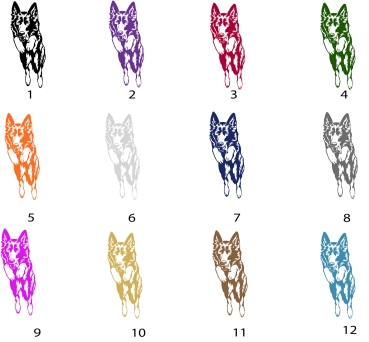 Autoaufkleber "Deutscher Schäferhund" Kontur