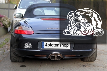 Autoaufkleber "Englische Bulldogge" Kontur